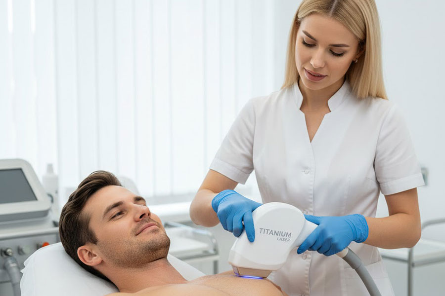 آفرودیت لیزر: انتخاب حرفه‌ ای برای نواحی مناسب لیزر مردان با تیتانیوم