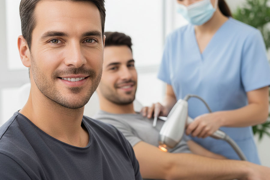 نواحی مناسب لیزر مردان با تیتانیوم