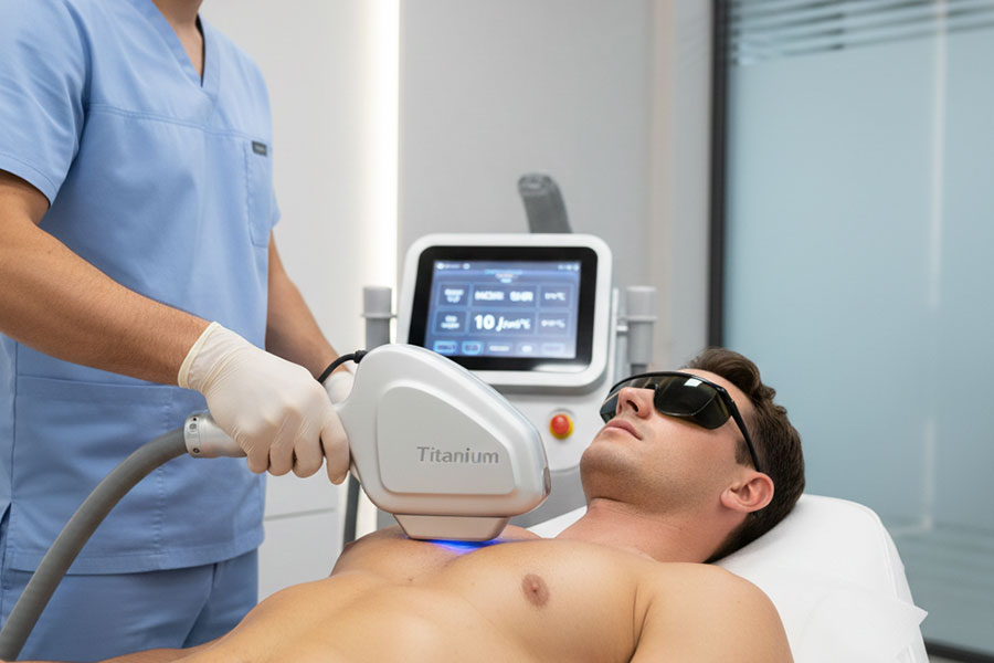 چگونگی لیزر بدن مردان با تیتانیوم
