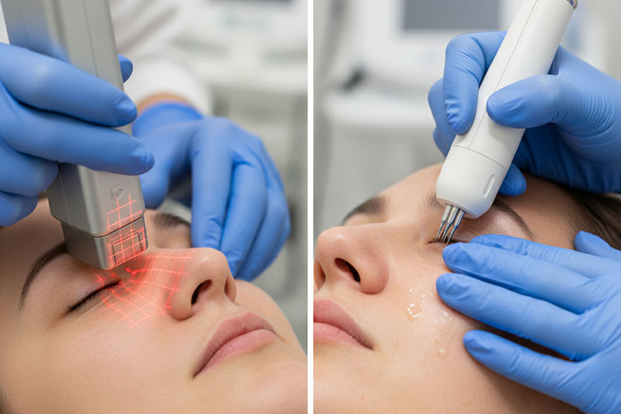 کدام برای جای جوش بهتر است لیزر یا میکرونیدلینگ